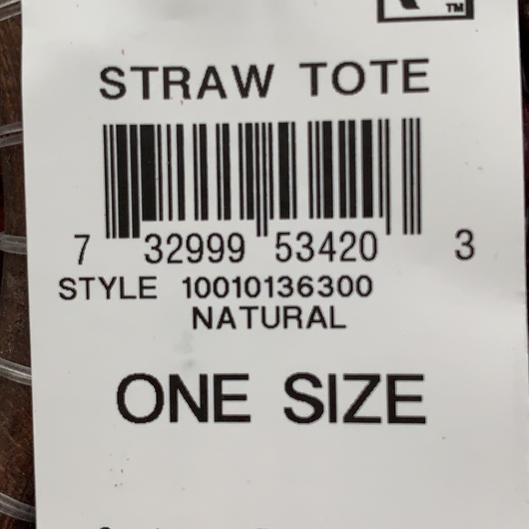 INC International Concepts Beaded Fan Tote in Brown and Tan - Picture 11 of 12